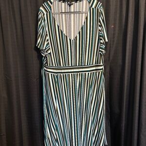 Multicolor Vertical Stripe Dress